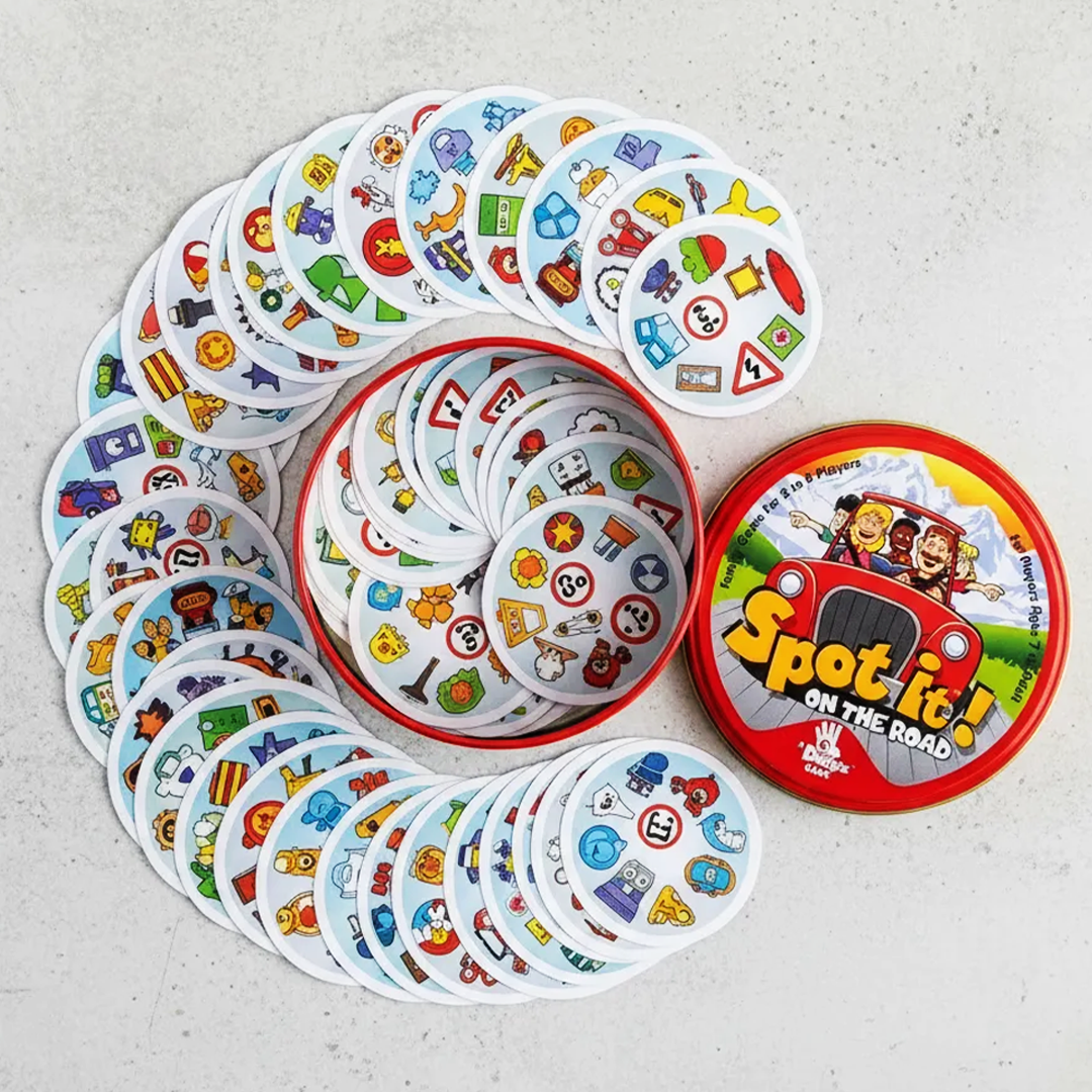 Tarjetas Spot it: "En la carretera"